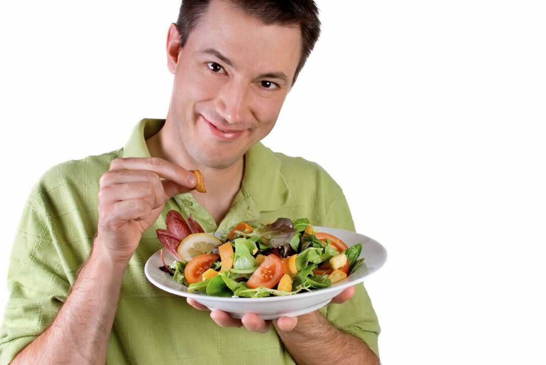 muž jí zeleninový salát pro potenci